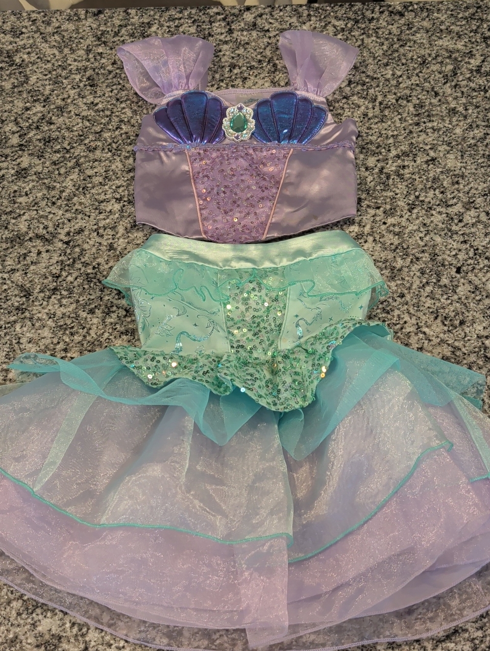 Disney Purple and Aqua Mermaid Princess Dress Costume